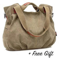 Canvas Satchel (Handbag) with RFID Case in 7 Colors