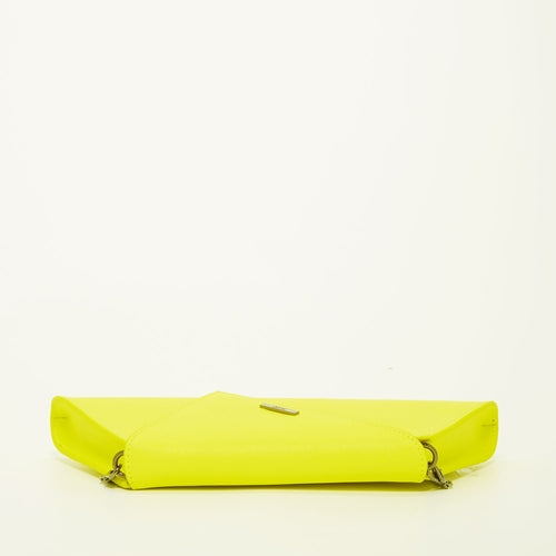 Unique Yellow Leather Clutch Bag