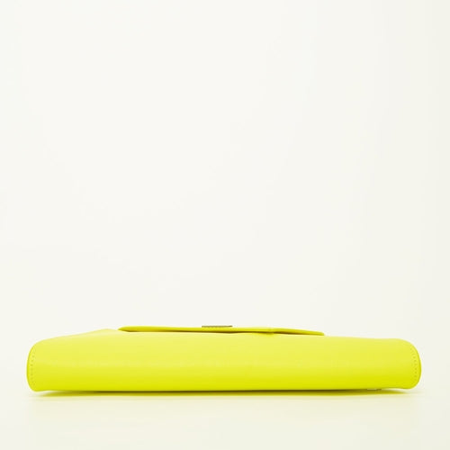 Unique Yellow Leather Clutch Bag