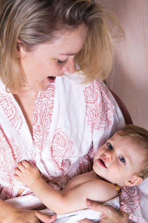 Pink City Robe for new moms