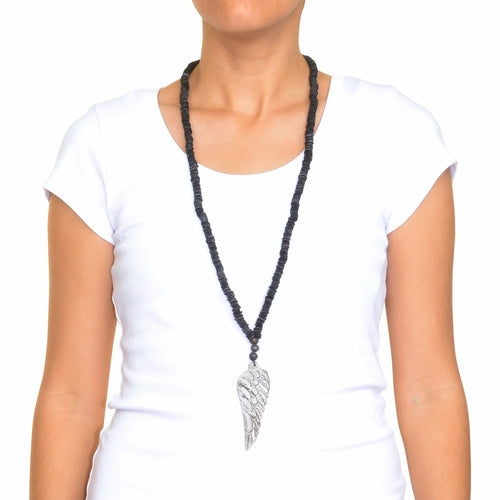 Leather Wing Necklace Made in Haiti
