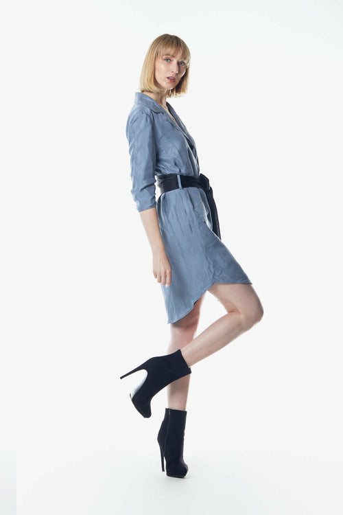 Cielo Blue Blazer Dress – Women’s Tailored Blazer-Style Dress