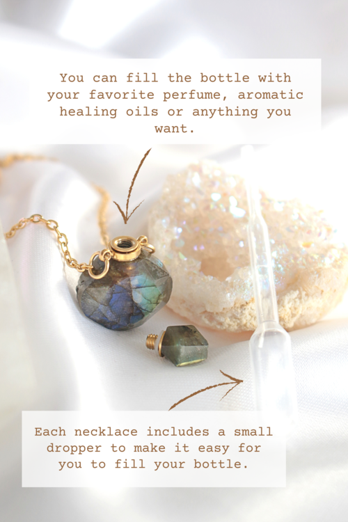 Luxury Mini Crystals Bottles | 24 K Natural Crystals Necklaces