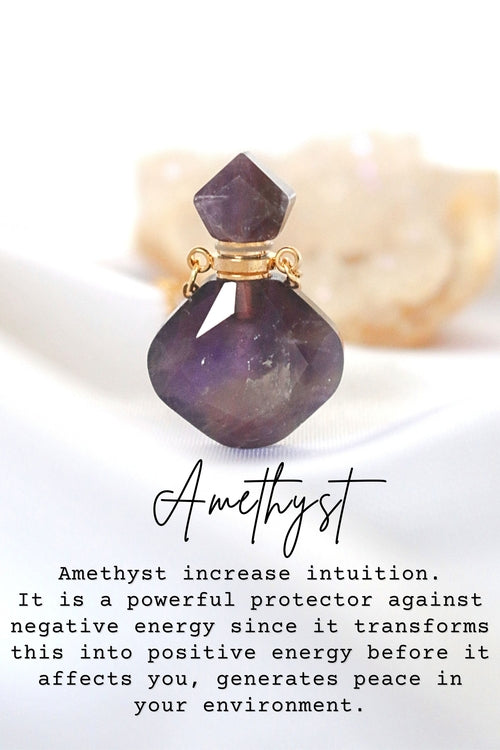 Luxury Mini Crystals Bottles | 24 K Natural Crystals Necklaces