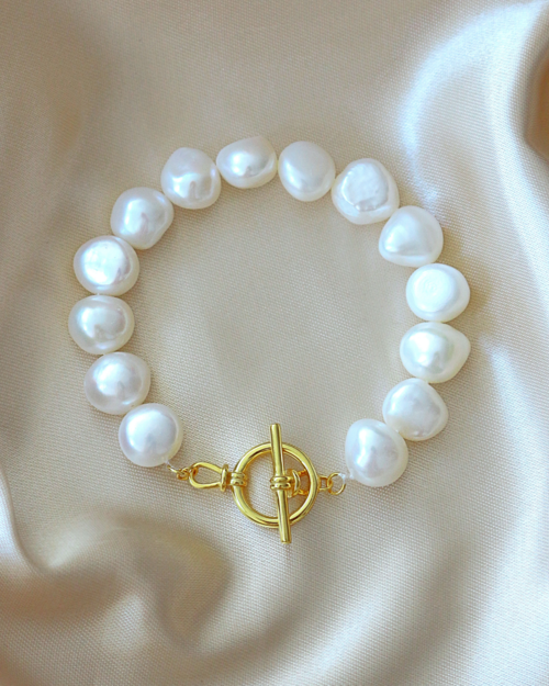 Freshwater Pearls & 925 Sterling Silver Bracelet