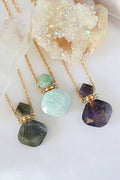 Luxury Mini Crystals Bottles | 24 K Natural Crystals Necklaces